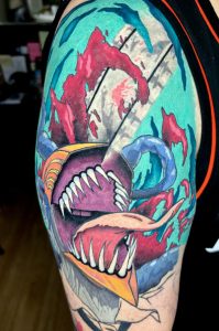 Chainsaw Man Color Tattoo